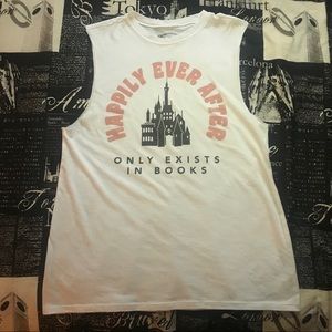 White Disney Castle Tank Top